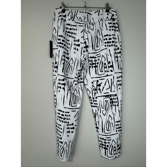 NWT Joseph Ribkoff Vanilla Black Abstract Art to Wear Print Crop Pants Style 221 - Picture 6 of 13